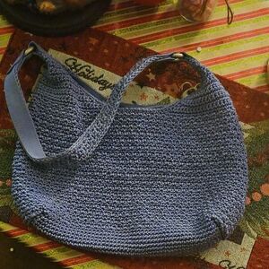 NWOT Sonoma Knit Blue Shoulder Bag